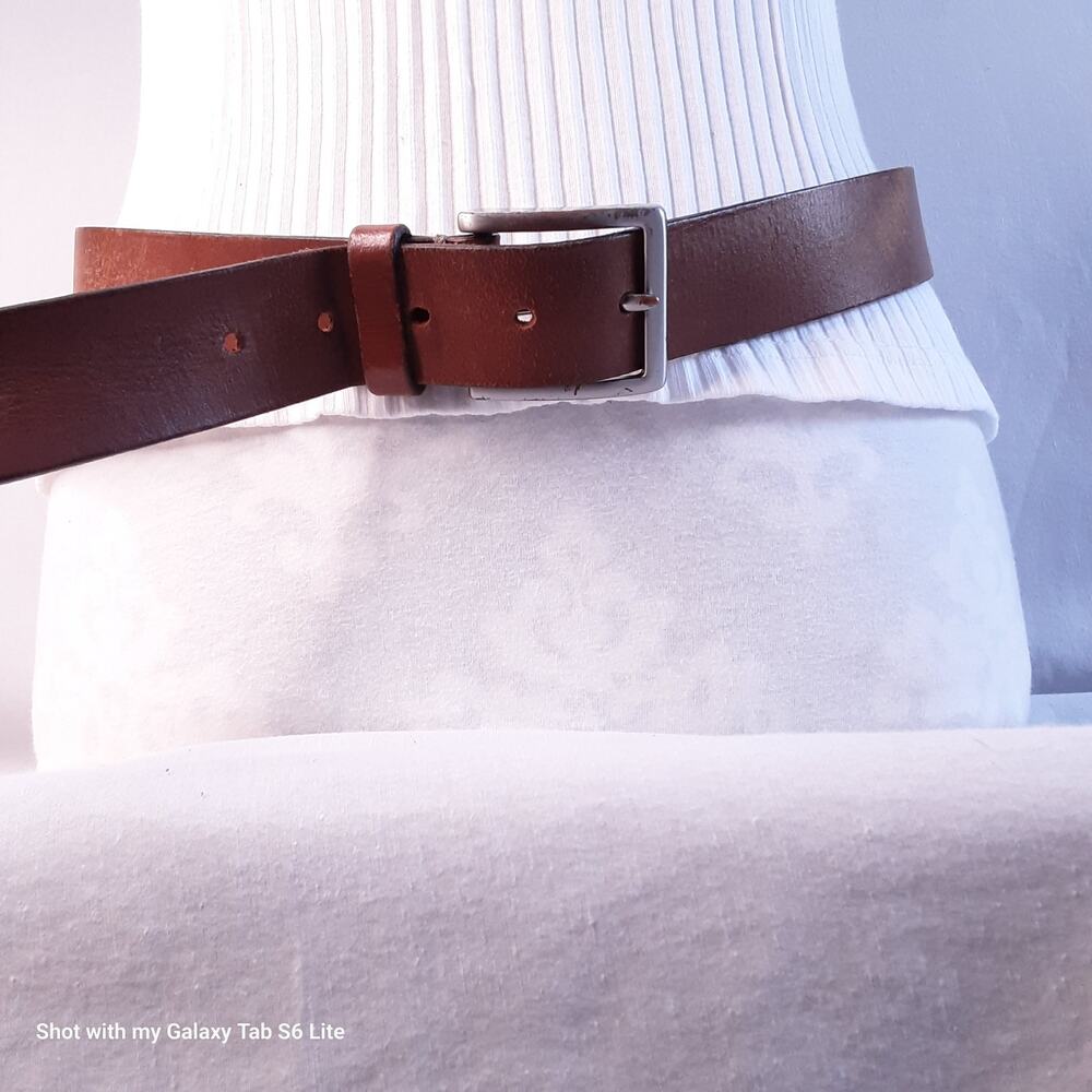 💎Express Leather Belt Unisex Medium Classic Style Cocca Brown